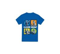 Star Wars Camiseta Clone Wars Cuadrícula para Hombre (TV3761)