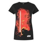 Star Wars Camiseta con diseño de Darth Vader y sable de luz para mujer (NS4259)