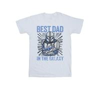 Star Wars - Camiseta Mandalorian Best Dad Galaxy Galaxia para Hombre