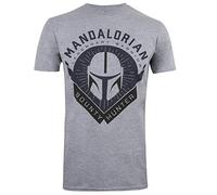 Star Wars Camiseta Mandalorian - Bounty Hunter para Hombre, Bounty Hunter Grey Marl, XXL UK