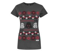 Star Wars Camiseta navideña modelo Darth Vader para mujer (NS4236)