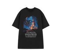 Star Wars Camiseta negra de manga corta para hombre | Camiseta clásica de ciencia ficción | Ropa con estampado retro de Darth Vader, Luke Skywalker y Yoda para hombre | Regalo de mercancía de
