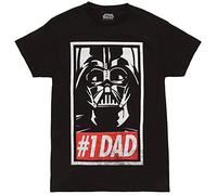 STAR WARS Camiseta para Hombre con Licencia Oficial para papá, Negro/Papá, 3XL