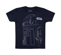 Star Wars Camiseta R2d2 Outline para niño, Azul (Azul Marino), de 5 a 6 años en el Reino Unido