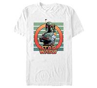 STAR WARS Camiseta retro Boba Fett para hombre, Blanco, 3X