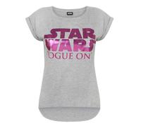 Star Wars Camiseta Rogue One con bajo asimétrico para mujer (NS4274)