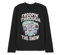 Star Wars Camiseta Troopin' Through The Snow Diseño Retro de Manga (TV26375)