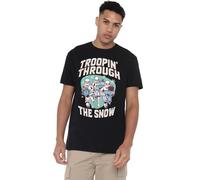 Star Wars Camiseta Unisex Unisex Star Wars Retro Troopin' Through The Snow, Camiseta Negra, Negro, XL