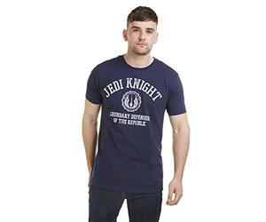 Star Wars Camiseta universitaria del Caballero Jedi para Hombre, Azul Marino, Talla XXL del Reino Unido
