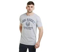 Star Wars Camiseta universitaria Jedi Knight para Hombre, Gris (Grey Marl SPO), L UK