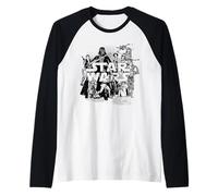 Star Wars Character Collage Camiseta Manga Raglan