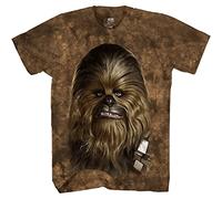 STAR WARS Chewbacca Tie Dye Gift for Women Adult Graphic Tshirt T-Shirt for Men Apparel Merchandise Men's Women's Short Sleeve Starwars Short Sleeve Wookie Chewie (Brown Crystal Wash, Small)