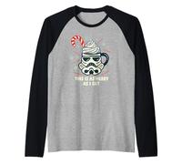 Star Wars Christmas As Merry as I Get Stormtrooper Mug Camiseta Manga Raglan