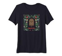 Star Wars Christmas Chewbacca Floral Happy Life Day Premium T-Shirt