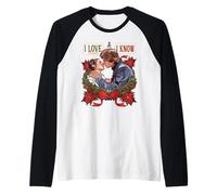 Star Wars Christmas Han Solo Leia I Love The Holidays I Know Camiseta Manga Raglan