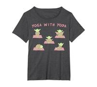 Star Wars Classic Vintage Chibi Yoga With Yoda Poses Camiseta