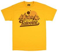 Star Wars Classic Welcome to Tatooine Skywalker Mos Eisley T-Shirt Camiseta, Dorado, L para Hombre