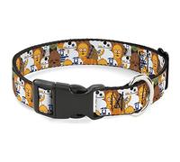 Star Wars Collar para Mascotas, Collar de Perro, Hebilla de plástico, Star Wars 5 posturas de Personajes Apilados, 9.5 a 14.5 Pulgadas, 0.5 Pulgadas de Ancho