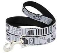 Star Wars - Correa para Mascotas, Correa para Perro, Star Wars Stormtroopers Utility Belt Bounding White Grays, 6 pies de Largo 1.0 Pulgadas de Ancho