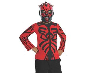 Star Wars Darth Maul Shirt & Mask Costume Set Child Large 12-14
