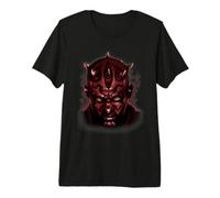 Star Wars Darth Maul Sinister Stare Close Up Face Portrait Camiseta Premium