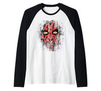 Star Wars Darth Maul Weathered Face Camiseta Manga Raglan