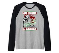 Star Wars Darth Vader All I Want For Christmas Is The Galaxy Raglan Baseball Tee