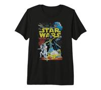 Star Wars Darth Vader and Death Star Loom Over Battlefield Camiseta Premium