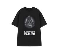 Star Wars Darth Vader - Camiseta gráfica negra | Camiseta clásica con cita "I Am Your Father" | Camiseta de manga corta casual | Mercancía de personajes de película | Ropa de película para fanáticos,