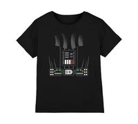 mandarin creative ltd Star Wars Darth Vader Costume Unisex Kids T Shirt Camiseta, Negro, 12-13 Years para Niños