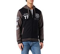 Star Wars Darth Vader Hombre Capucha con Cremallera Negro/Gris Oscuro S 100% algodón Regular