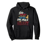 Star Wars Darth Vader Join Me and Rule The Galaxy Quote USA Sudadera con Capucha, Unisex para Adultos, Negro, S