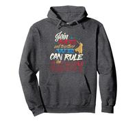 Star Wars Darth Vader Join Me and Rule The Galaxy Quote USA Sudadera con Capucha, Unisex para Adultos, Jaspeado Oscuro, S