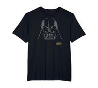 Star Wars Darth Vader Simple Helmet Camiseta, Hombre Tallas Grandes, Negro, 5X Alto
