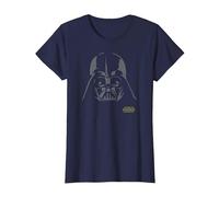 Star Wars Darth Vader Simple Helmet Camiseta, Mujer, Azul Marino, L
