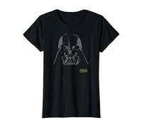 Star Wars Darth Vader Simple Helmet Camiseta, Mujer, Negro, L