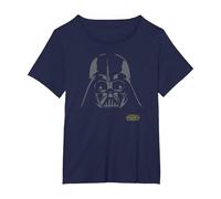 Star Wars Darth Vader Simple Helmet Camiseta, Mujer Tallas Grandes, Azul Marino, 1XL Grande