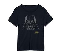 Star Wars Darth Vader Simple Helmet Camiseta, Mujer Tallas Grandes, Negro, 1XL Grande