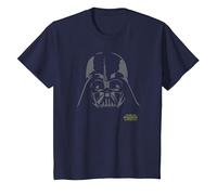 Star Wars Darth Vader Simple Helmet Camiseta, Niños, Azul Marino, 2 años
