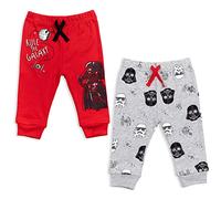 STAR WARS Darth Vader Stormtrooper Baby Boys 2 Pack Jogger Pants Red/Grey Newborn