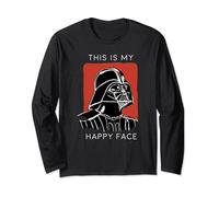 Star Wars Darth Vader This Is My Happy Face Humor Long Sleeve T-Shirt