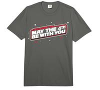 Star Wars Day May The 4th Be with You Classic Text Font Comfort Colors Adult Heavyweight T-Shirt