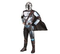STAR WARS Deluxe Adult Mandalorian Costume, Mens Halloween Costume - Officially Licensed, Black, M
