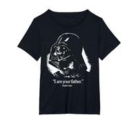 Star Wars Día del Padre Darth Vader Epic Father Quote Camiseta, Mujer Tallas Grandes, Negro, 3XL Grande
