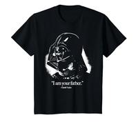 Star Wars Día del Padre Darth Vader Epic Father Quote Camiseta, Niños, Negro, 2 años