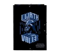 STAR WARS Digital Escape - Carpeta Folio con 3 Solapas, Ideal para Niños de Diferentes Edades, Cómoda y Versátil, Calidad y Resistencia, 26x36.5 cm, Color Negro