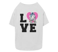 STAR WARS Dog and CAT PET - Camiseta Love R2D2, color blanco, talla M