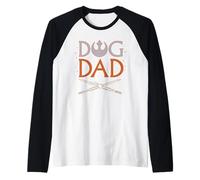 Star Wars Dog Dad Pet Parent Lightsabers Camiseta Manga Raglan