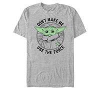 Star Wars Don't Make Me Organic-Camiseta de Manga Corta, Gris, XL Unisex Adulto