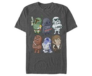 Star Wars Doodles Graphic Camiseta, Gris, XXXXXL para Hombre